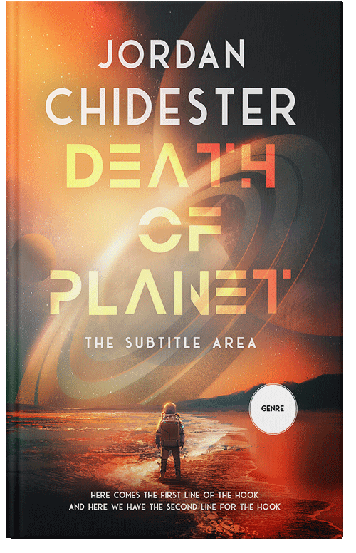 Front view of Premade Science Fiction Book Cover - Antique Brass