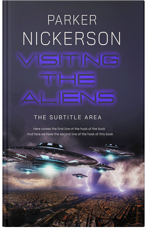 Front view of Premade Science Fiction Book Cover - Blackcurrant