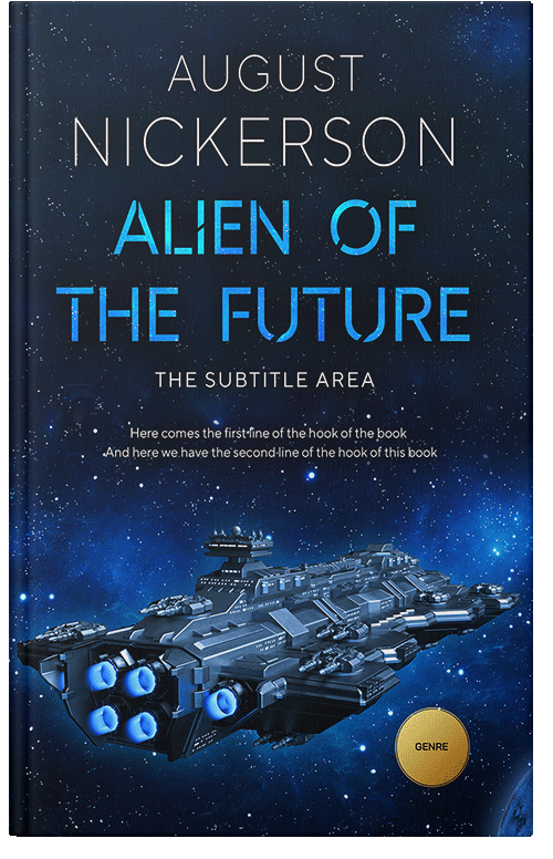 Front view of Premade Science Fiction Book Cover - Black Pearl