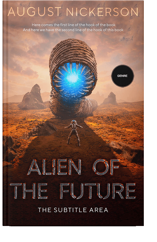 Front view of Santa Fe #12378 - Premade Science Fiction Book Cover
