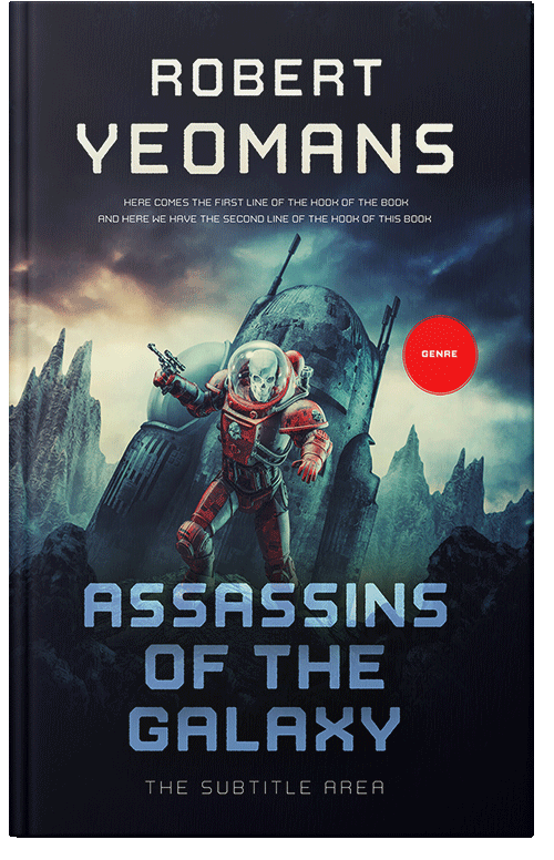 Front view of Premade Science Fiction Book Cover - Soft Amber