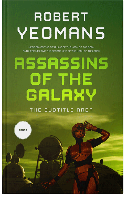 Front view of Premade Science Fiction Book Cover - Green Leaf