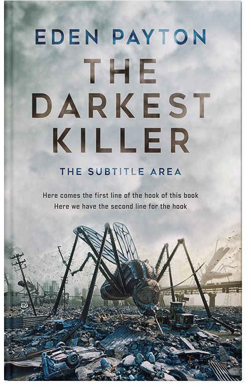 Front view of Premade Apocalyptica Book Cover - Iron