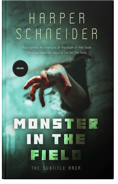 Front view of Premade Horror Book Cover - Log Cabin