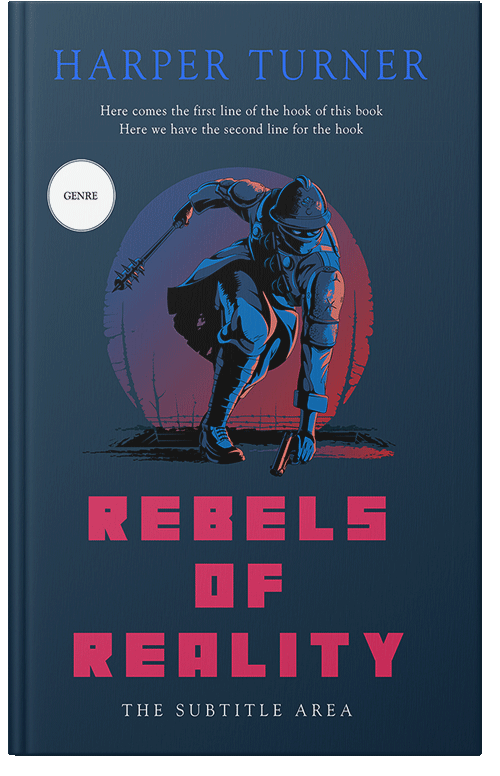 Front view of Premade Action & Adventure Book Cover - Nile Blue