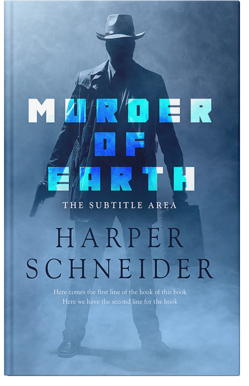 Front view of Premade Science Fiction Book Cover - Hippie Blue