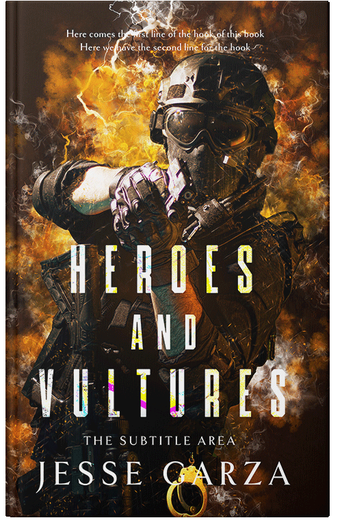 Front view of Premade Action & Adventure Book Cover - Whiskey