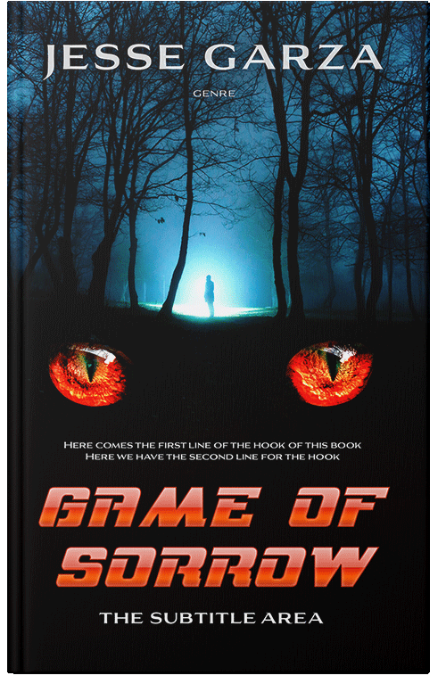 Front view of Premade Action & Adventure Book Cover - Terracotta