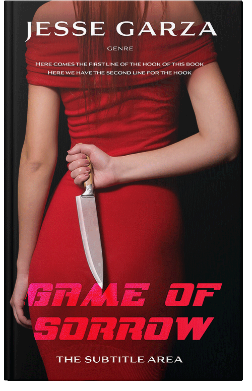 Front view of Premade Mystery & Thriller & Suspense Book Cover - Falu Red