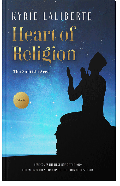 Front view of Premade Religion & Spirituality Book Cover - Ebony