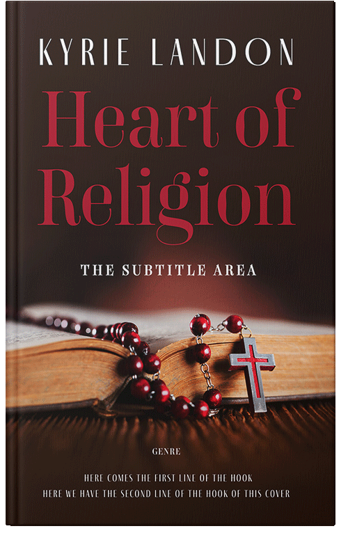 Front view of Premade Religion & Spirituality Book Cover - Graphite