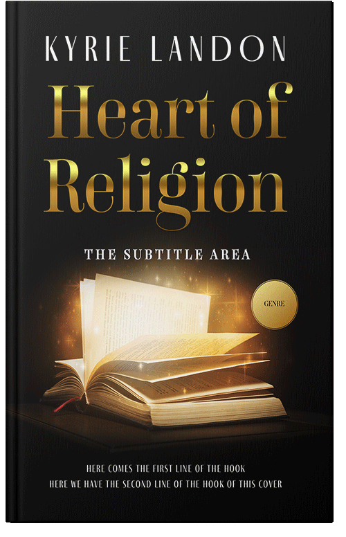 Front view of Premade Religion & Spirituality Book Cover - Laser