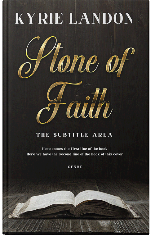 Front view of Premade Religion & Spirituality Book Cover - Oil