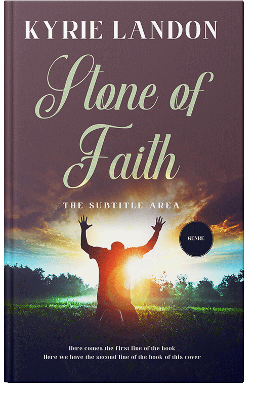 Front view of Premade Religion & Spirituality Book Cover - Eggplant