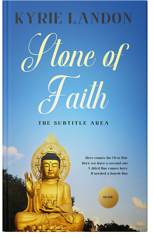 Front view of Premade Religion & Spirituality Book Cover - Havelock Blue