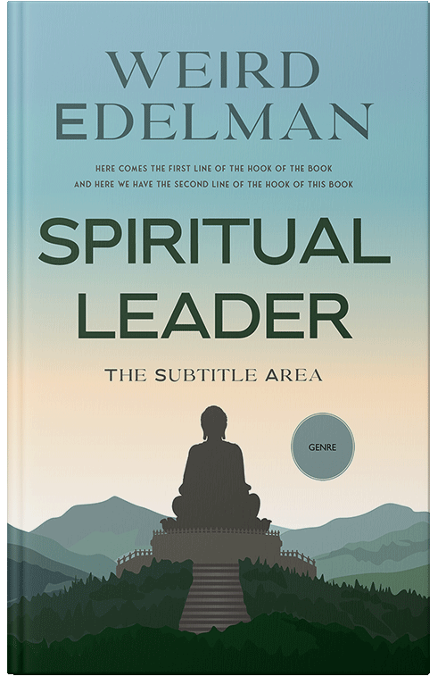 Front view of Premade Religion & Spirituality Book Cover - Shadow Green