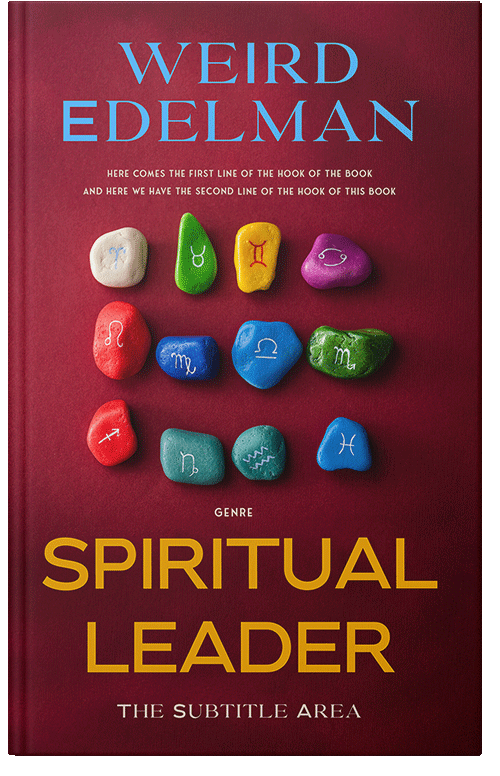 Front view of Premade Religion & Spirituality Book Cover - Dark Tan