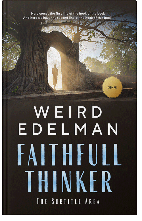 Front view of Premade Religion & Spirituality Book Cover - Ash