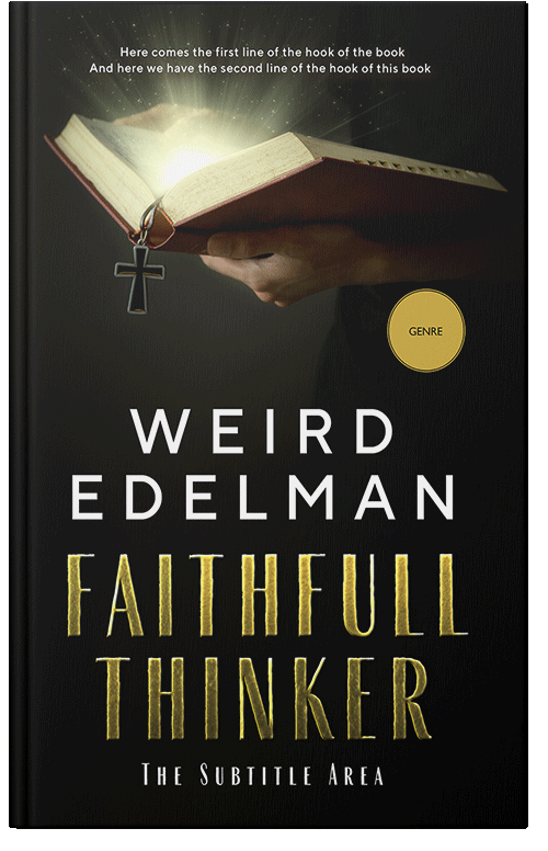 Front view of Premade Religion & Spirituality Book Cover - Straw