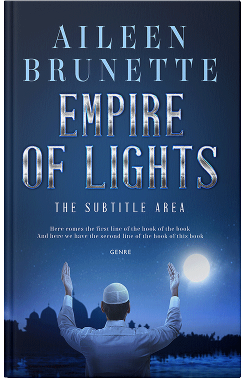 Front view of Premade Religion & Spirituality Book Cover - Blue Zodiac