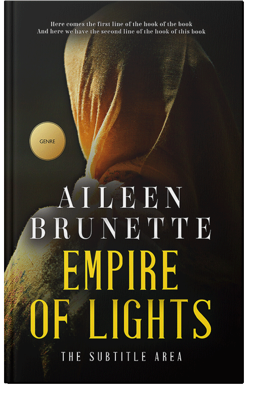 Front view of Premade Historical Book Cover - Old Gold