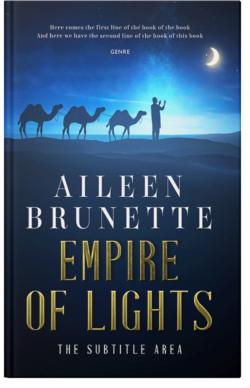 Front view of Premade Religion & Spirituality Book Cover - Blue Zodiac