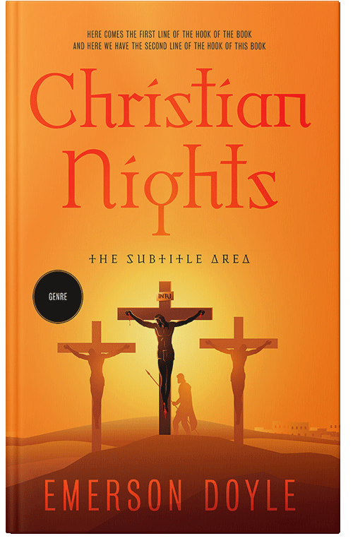 Front view of Premade Religion & Spirituality Book Cover - Carrot Orange