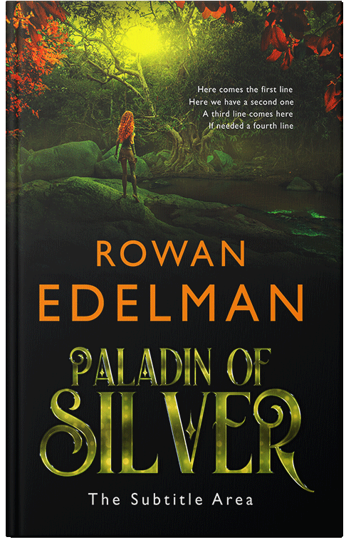 Front view of Premade Fantasy Book Cover - Hunter Green