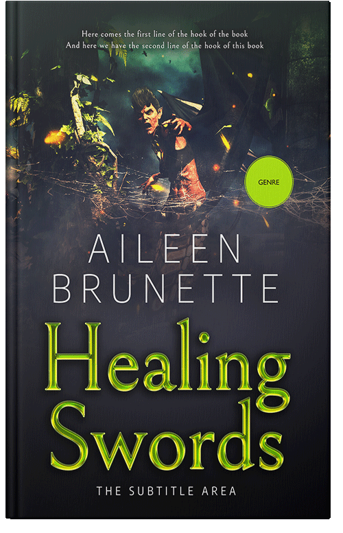 Front view of Premade Fantasy Book Cover - Shark