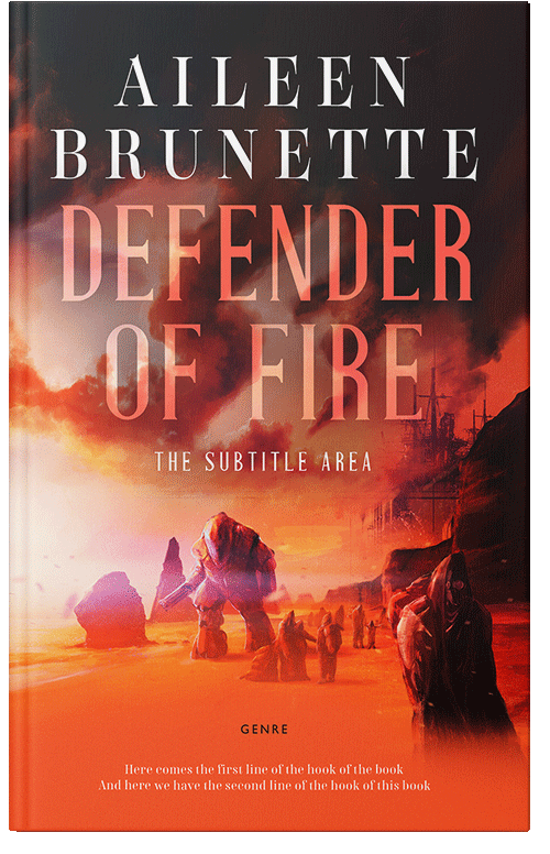 Front view of Premade Science Fiction Book Cover - Flame Pea