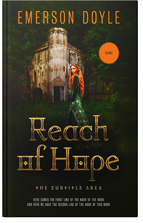 Front view of Premade Fantasy Book Cover - Green Waterloo