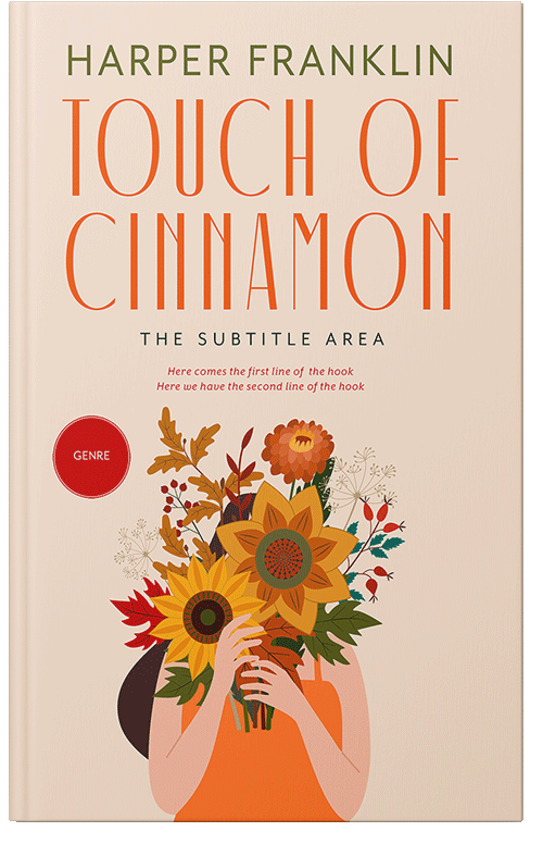 Front view of Premade Abstract Book Cover - Albescent White