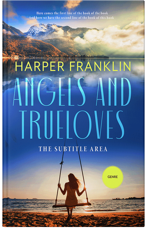 Front view of Premade Romance Book Cover - Azure