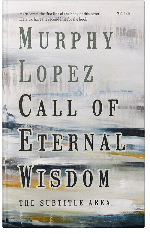 Front view of Premade Surreal Book Cover - Timberwolf