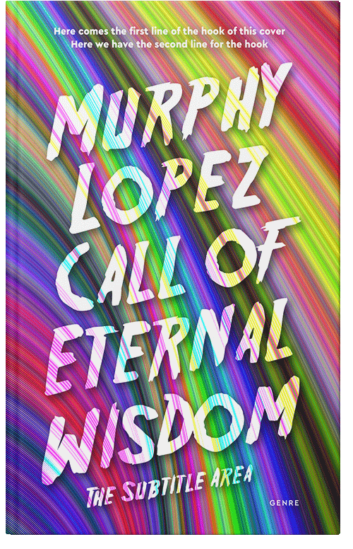 Front view of Premade Abstract Book Cover - Trendy Pink