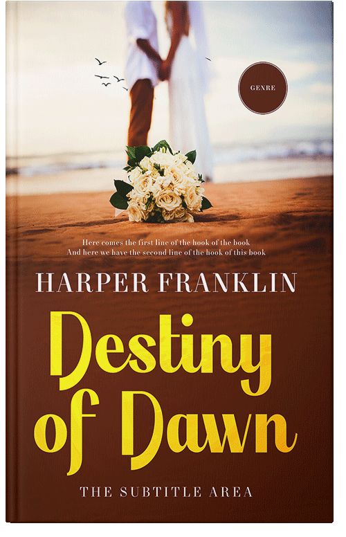 Front view of Premade Romance Book Cover - Double Colonial White