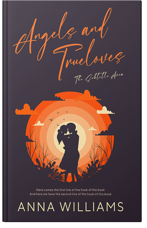 Front view of Premade Romance Book Cover - Blackcurrant