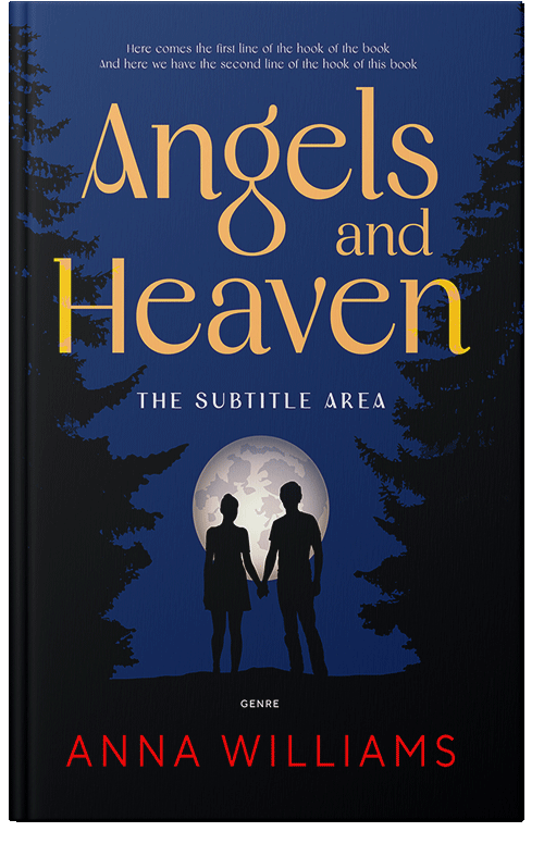 Front view of Premade Romance Book Cover - Deep Sapphire