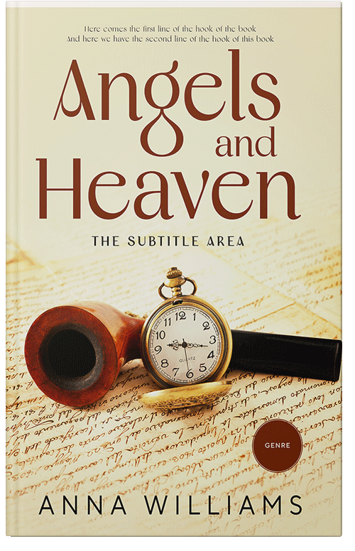 Front view of Premade Literary Fiction Book Cover - Parchment