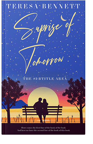 Pre Made Book Cover Cerulean Blue