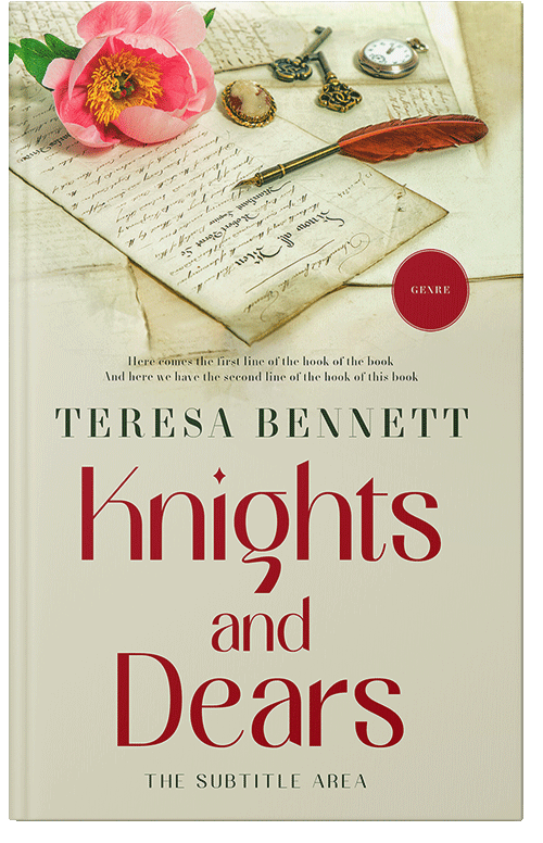 Front view of Premade Romance Book Cover - Satin Linen