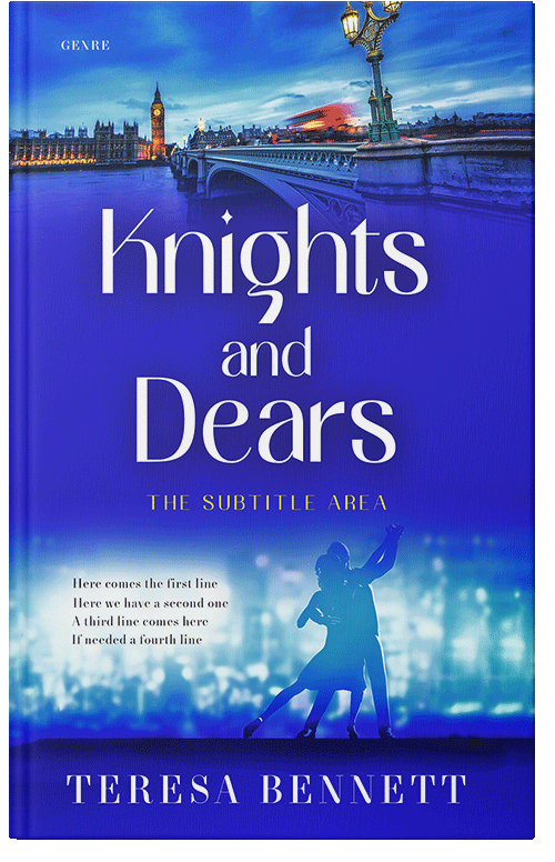 Front view of Premade Romance Book Cover - Persian Blue