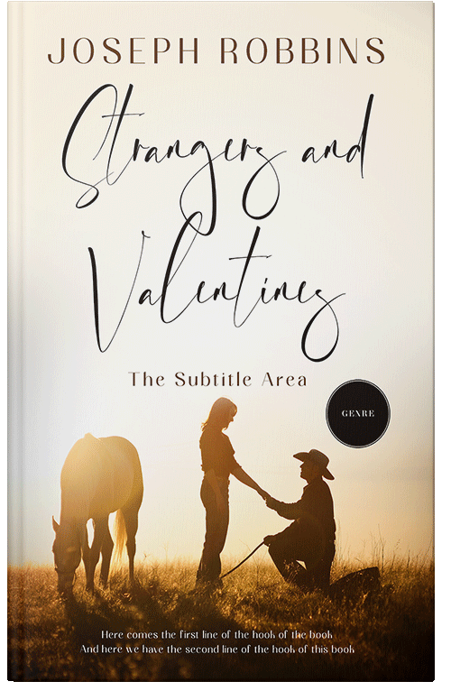 Front view of Premade Romance Book Cover - Dark Ebony