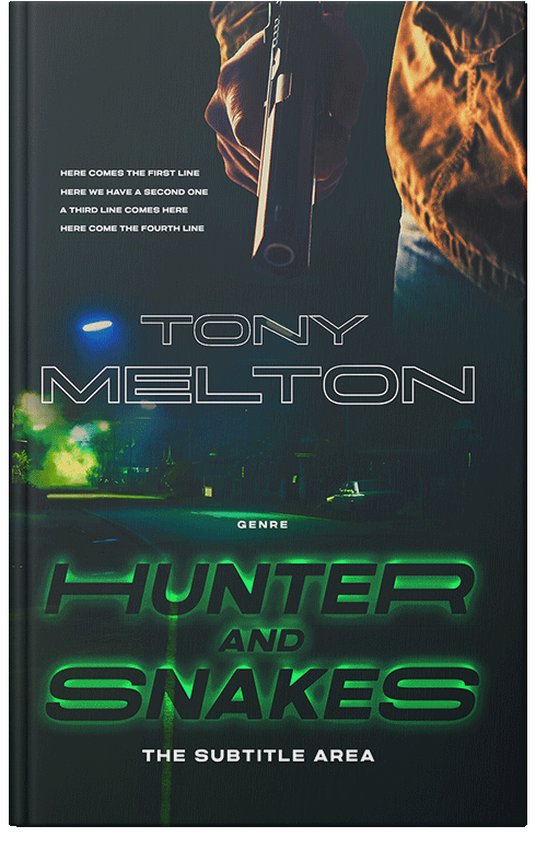 Front view of Premade Mystery & Thriller & Suspense Book Cover - Outer Space