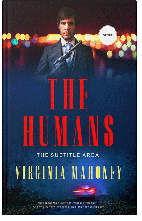 Front view of Premade Action & Adventure Book Cover - Blue Zodiac