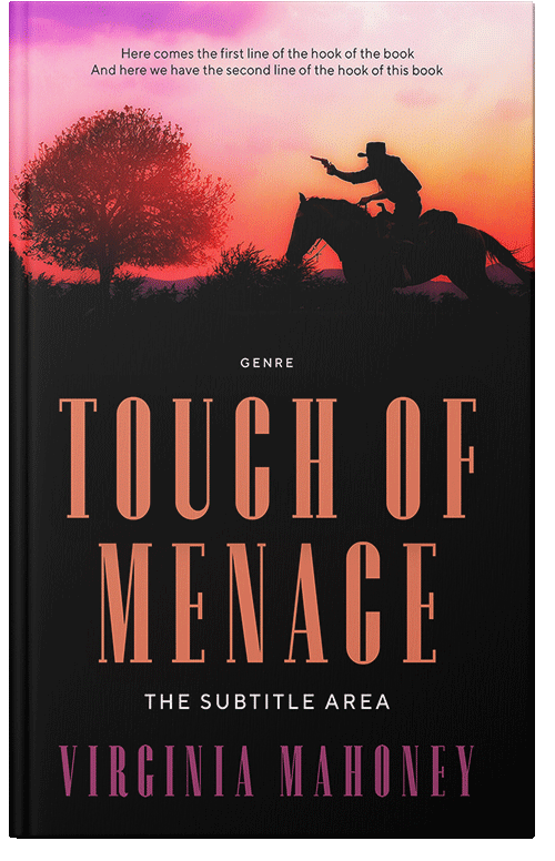 Front view of Premade Action & Adventure Book Cover - Sea Pink