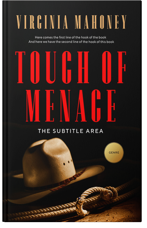 Front view of Premade Western Book Cover - Cinnabar