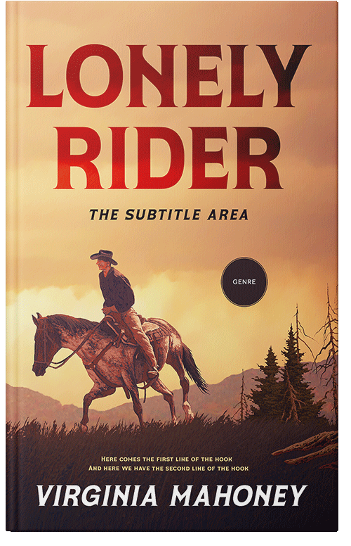 Front view of Premade Western Book Cover - Harvest Gold