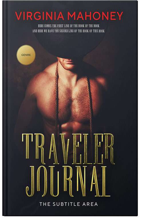 Front view of Premade Romance Book Cover - Antique Brass