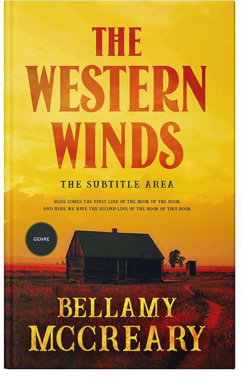 Front view of Premade Western Book Cover - Eclipse